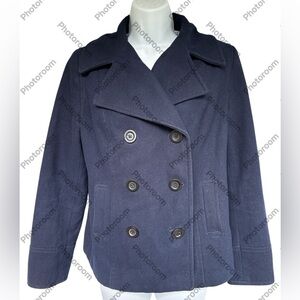 OLD NAVY Wool Blend Fitted Peacoat - Medium